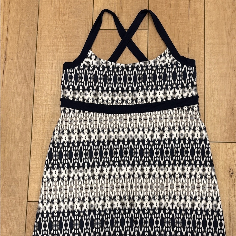 Eddie Bauer Navy and White Maxi Dress